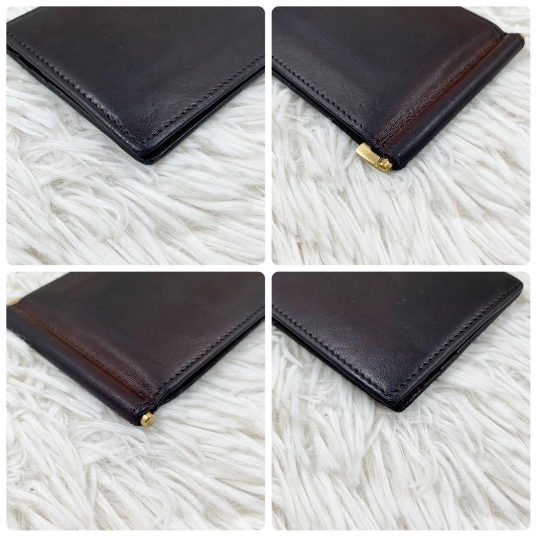 【✨美品✨】 サンローラン マネークリップ カーフスキン ブラウン 付属品完備