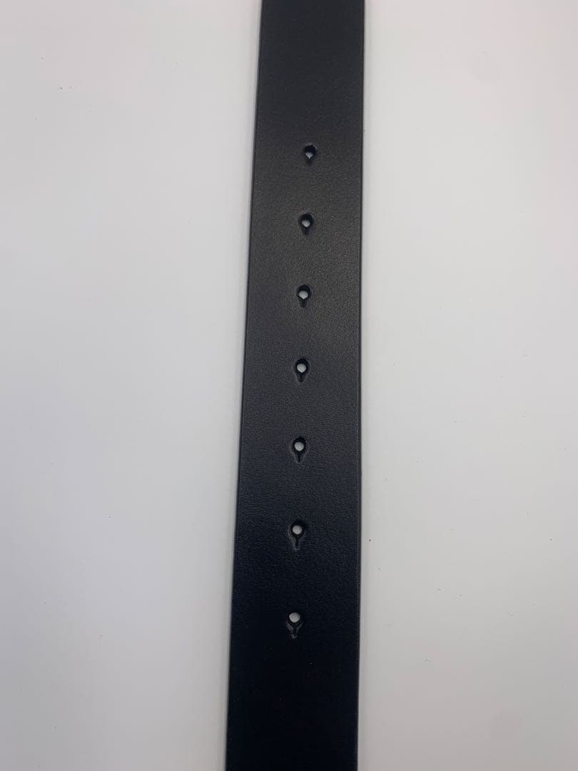 【美品】グッチ　GUCCI ダブルGロゴ ブラックレザーベルト　メンズ　P55