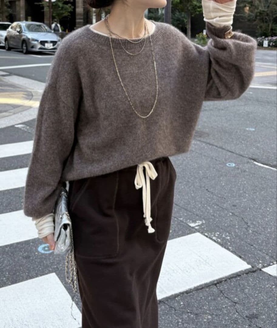 新品☆DOUDOU ドゥドゥ ヤクウールプルオーバー ブラウン