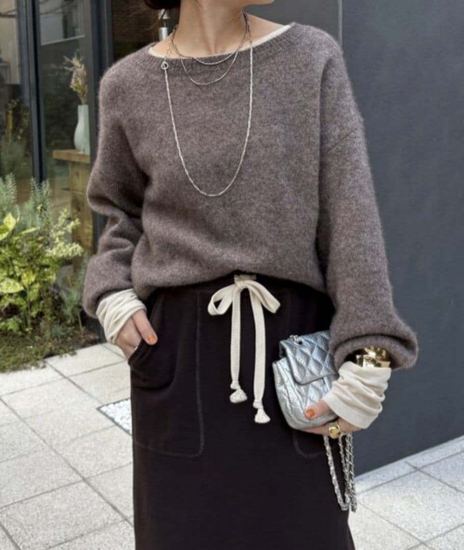 新品☆DOUDOU ドゥドゥ ヤクウールプルオーバー ブラウン