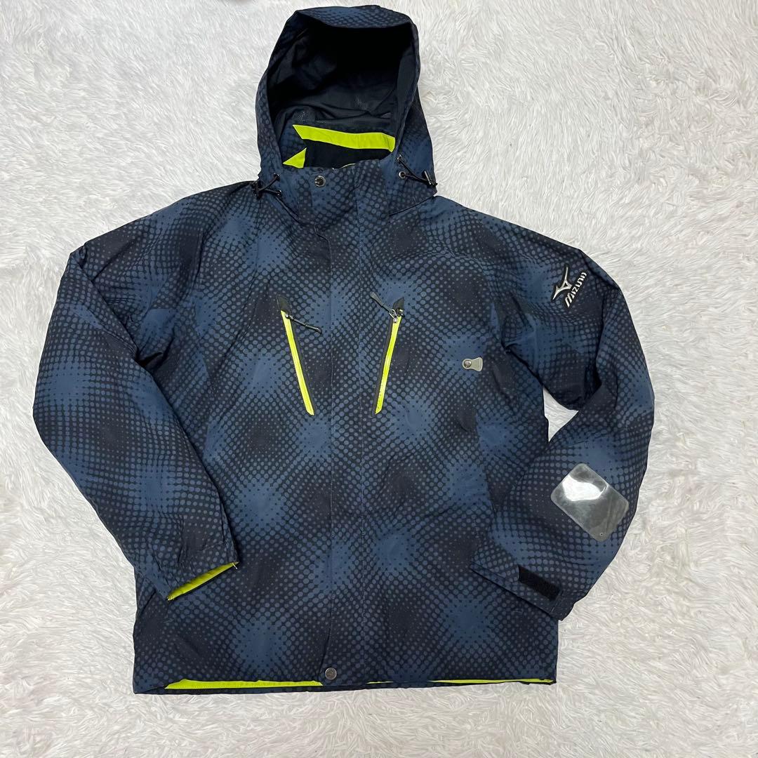 美品 最高峰 ミズノ MIZUNO セットアップ スキー ウェア ネイビー