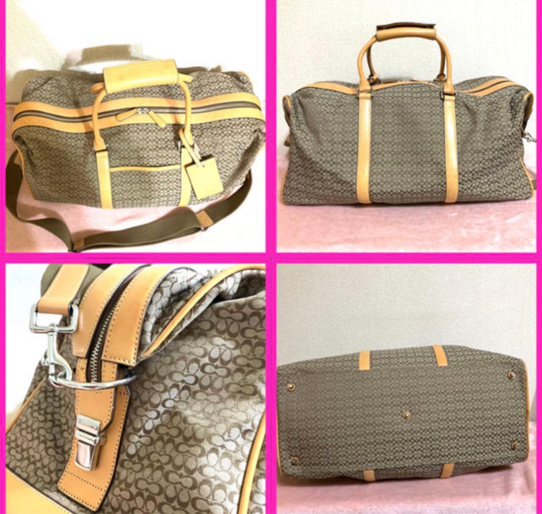 COACH コーチ✨ミニシグネチャー ボストンバッグ ✨ストラップ付き！