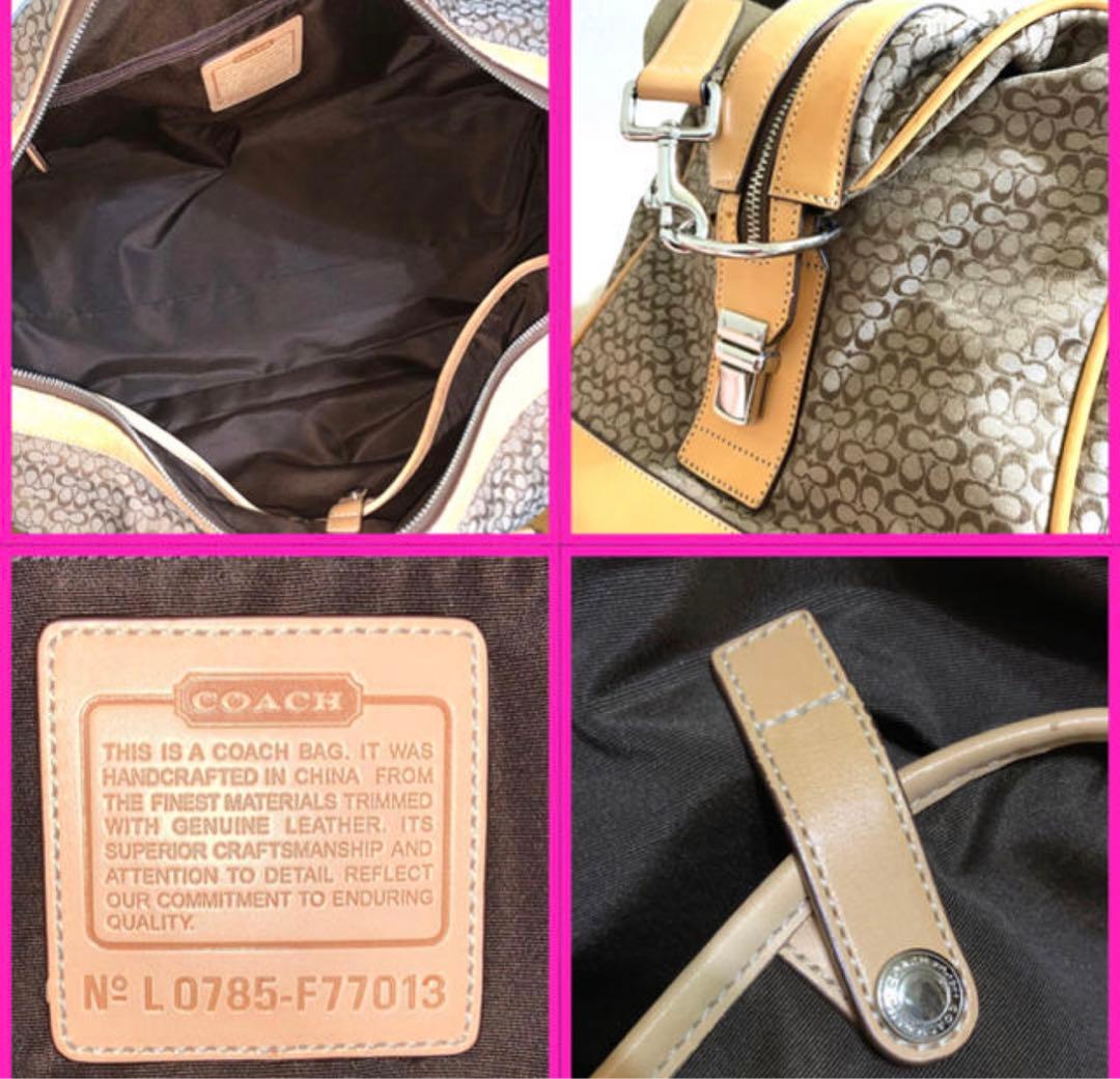 COACH コーチ✨ミニシグネチャー ボストンバッグ ✨ストラップ付き！