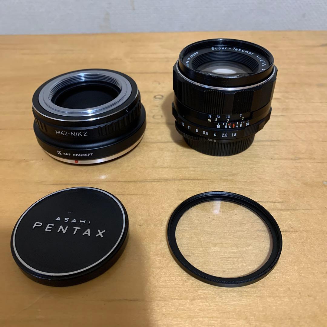 Super Takumar 55mm f1.8 マウントアダプター付き