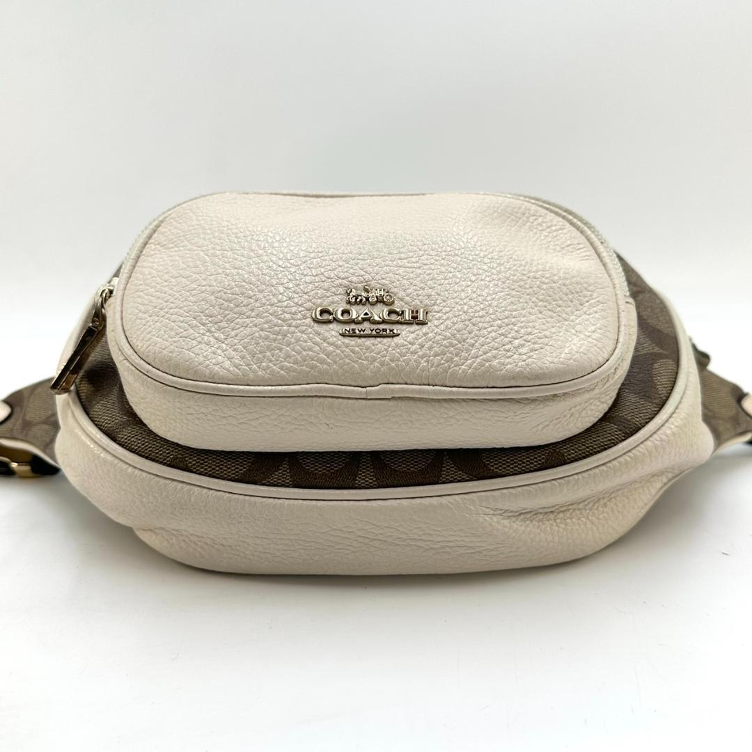 COACH コーチ シグネチャー ボディバッグ ウエストポーチ ゴールド金具