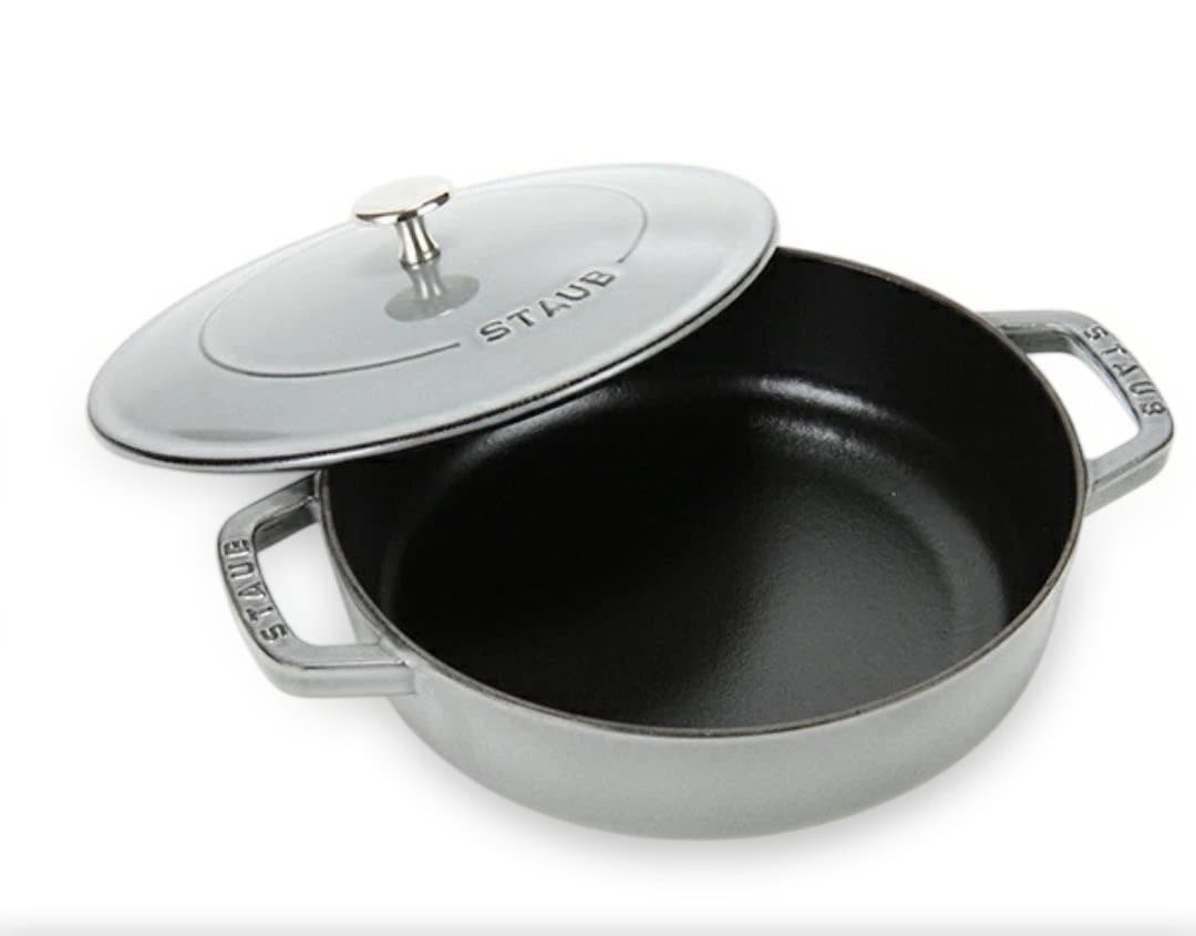 STAUB グラファイングレー24cm鍋 ソテーフライパン　両手鍋