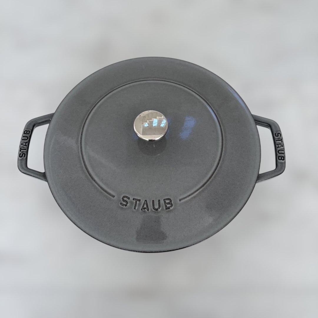 STAUB グラファイングレー24cm鍋 ソテーフライパン　両手鍋