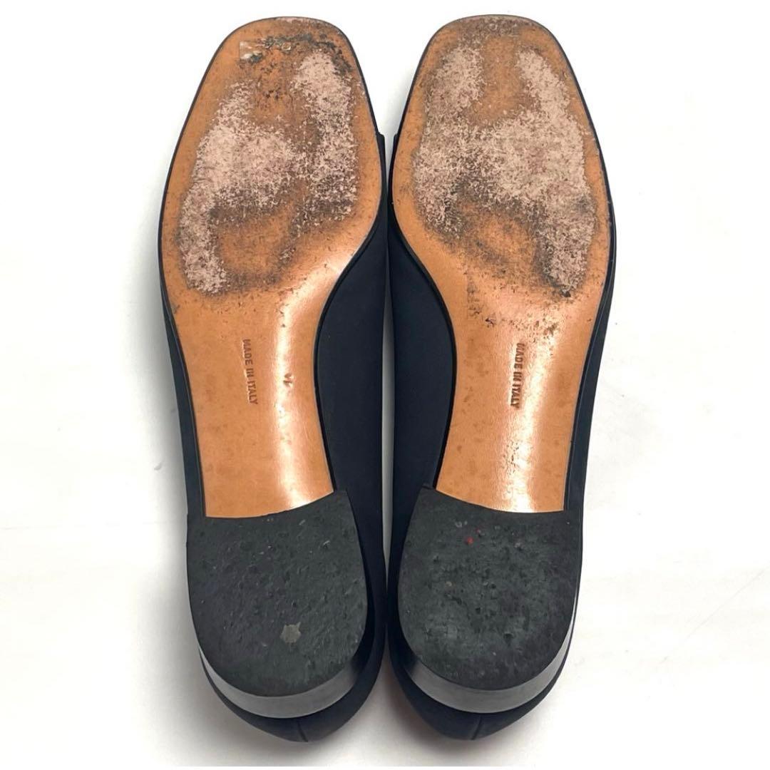 フェラガモ ヴァラ リボン パンプス ヌバック 23cm レディース ブルー系