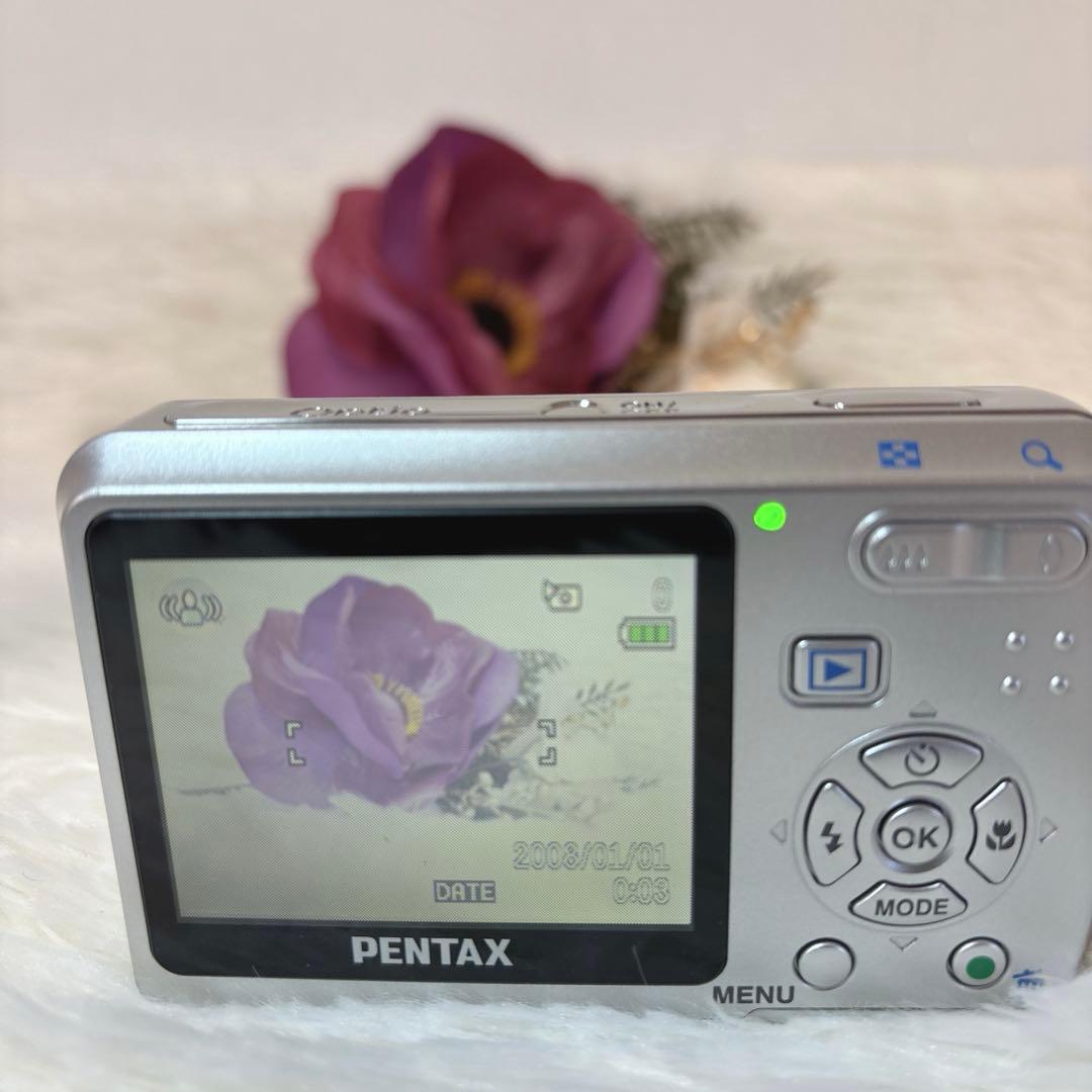 【美品】 PENTAX Optio E50 コンパクトデジタルカメラ 乾電池式