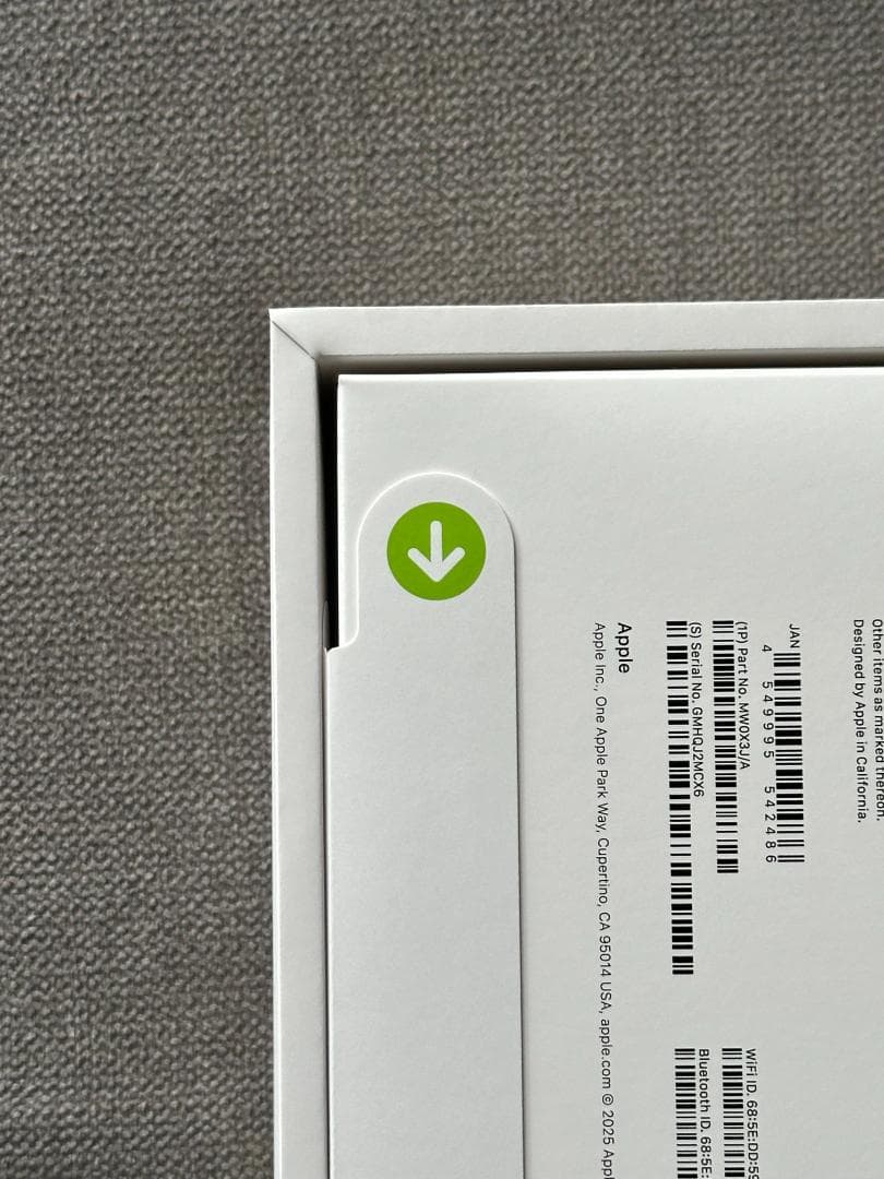 （未使用）M4 Macbook air 16GBメモリ 512GBストレージ