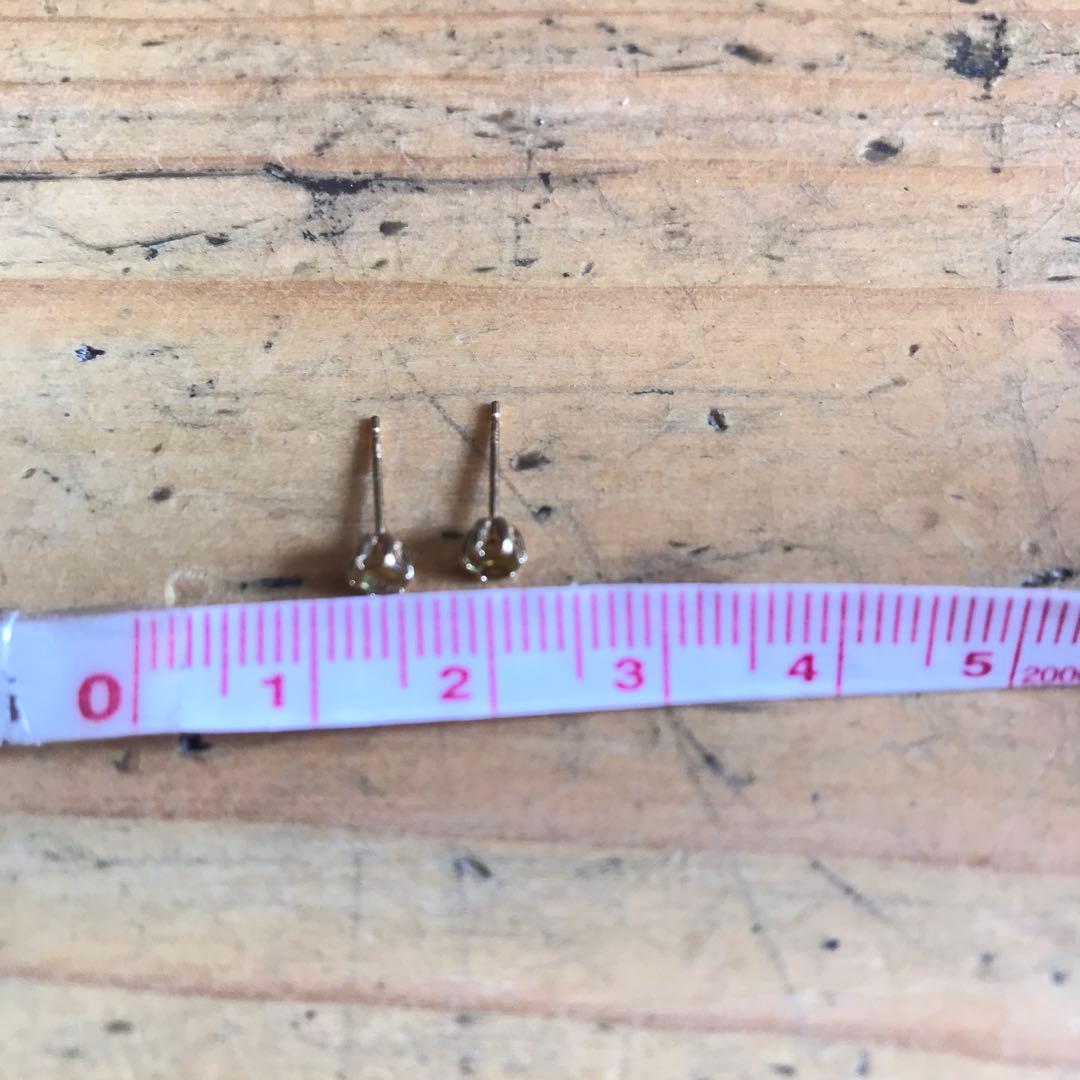 K18 天然スフェーン ピアス 0.40ct