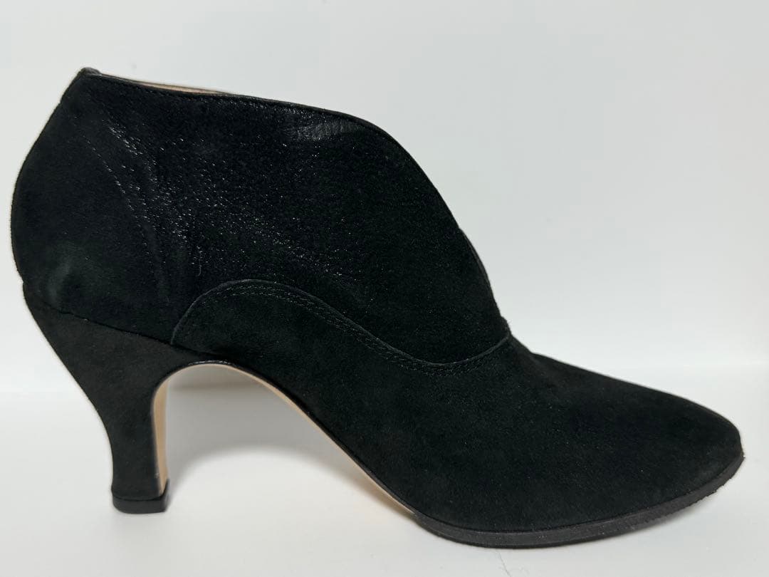 【美品】Repettoブーティ TARA タラスエード◆ブラックラメVカット36