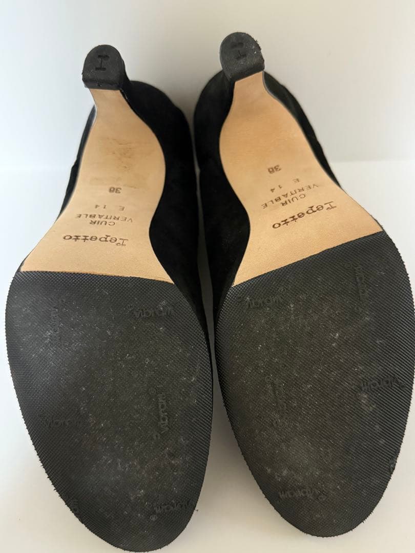 【美品】Repettoブーティ TARA タラスエード◆ブラックラメVカット36