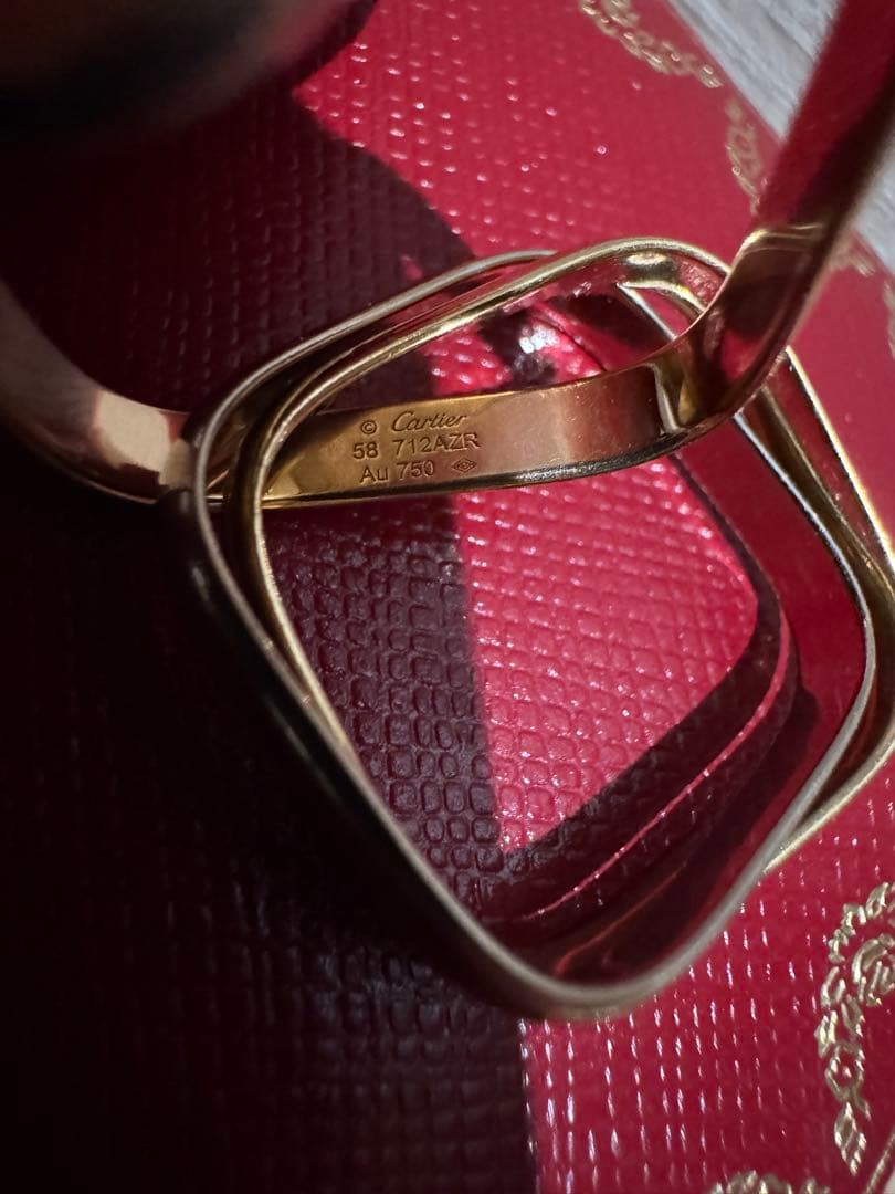 カルティエ トリニティリング クッション（スクエア型） クラシックモデル