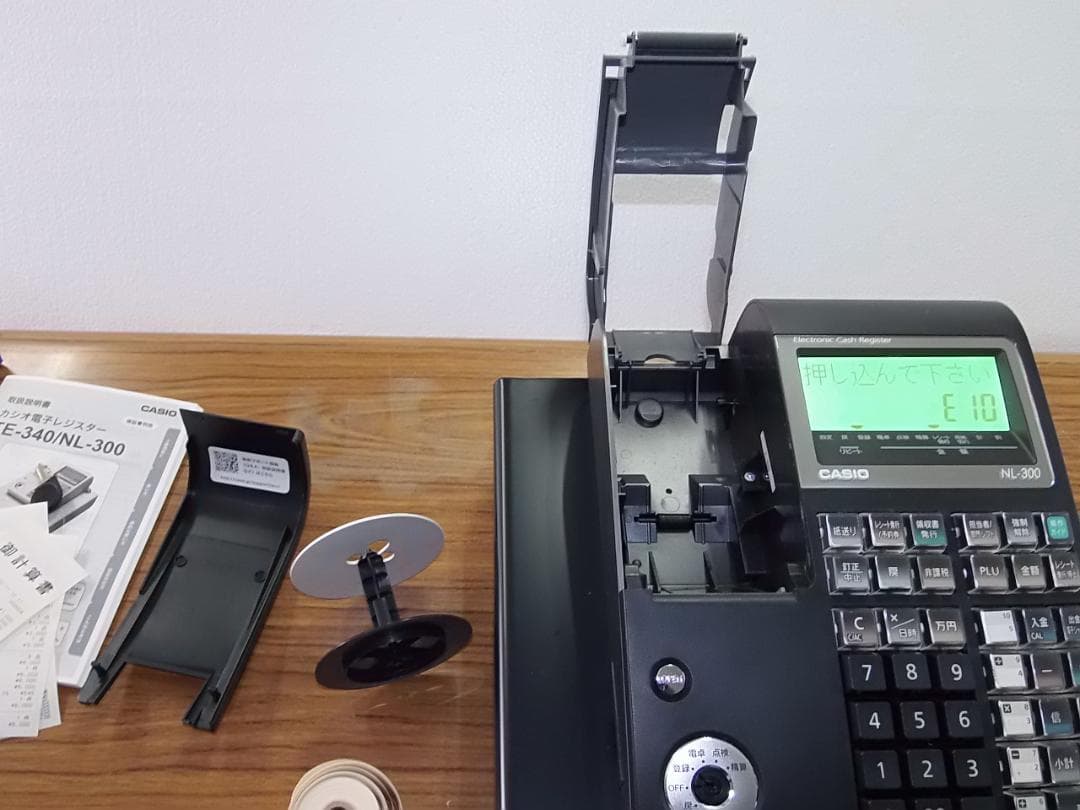 美品人気の黒211設定無料カシオ　TE-340　NL-300インボイスレジスター