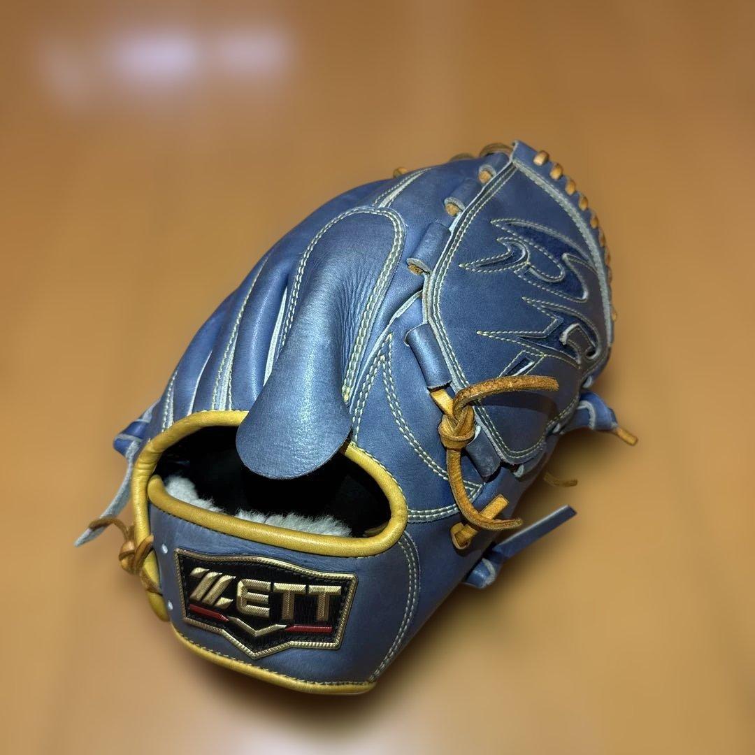 ZETT プロステイタス　軟式用オーダー投手用　グローブ 青