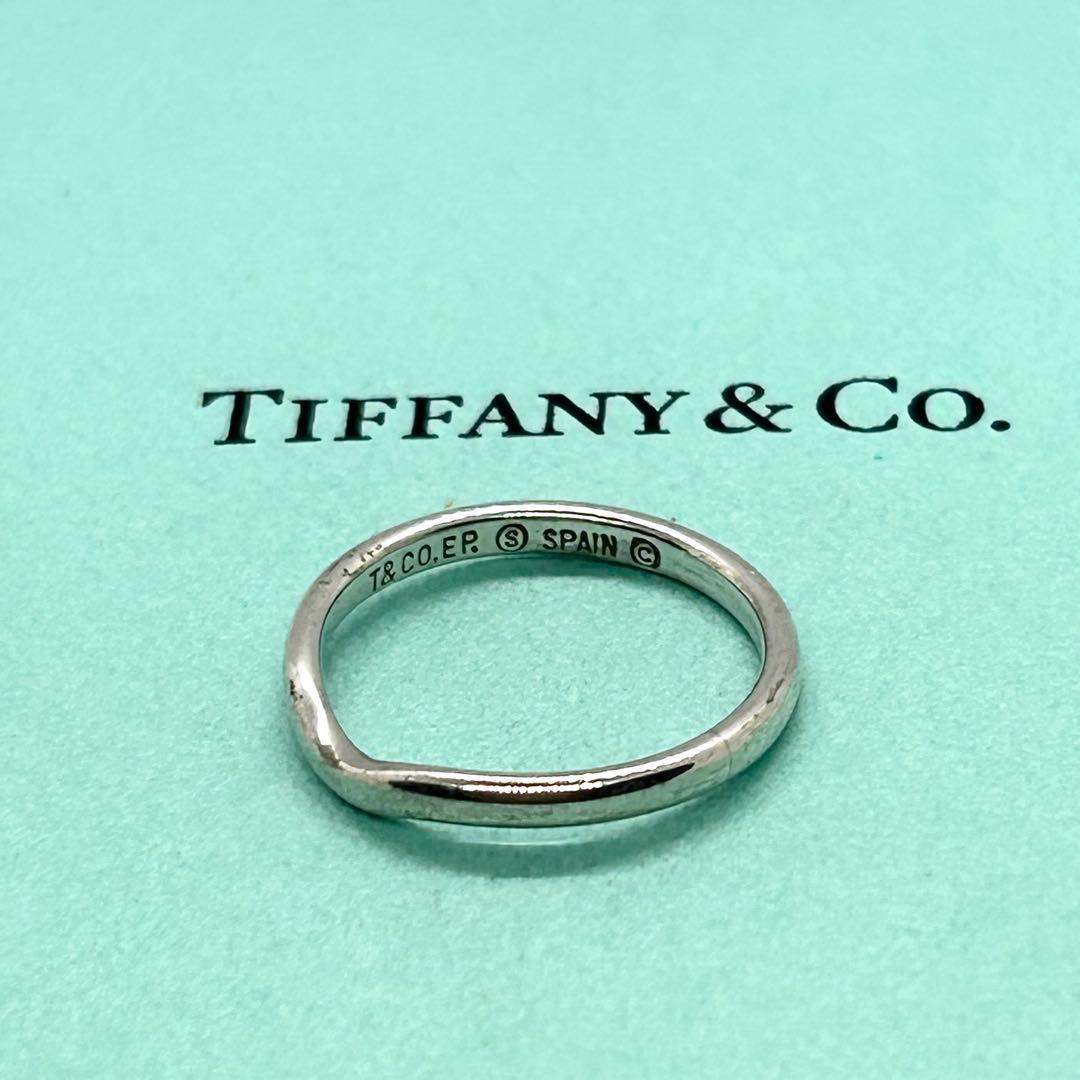 ティファニー❤️カーブドリング 12号 シルバー 箱付き シンプル 重ね付け 上品