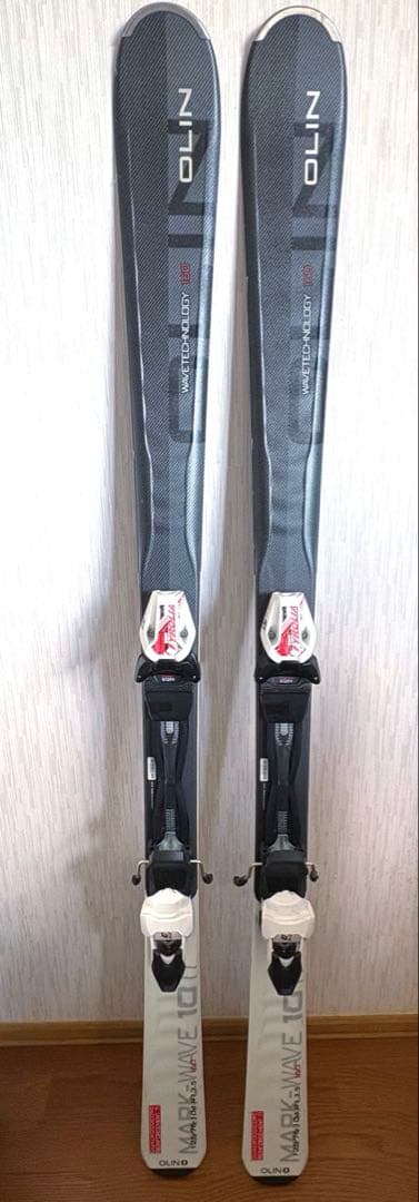 OLIN スキー板　ストックセット160cm グレー×白 chackymade