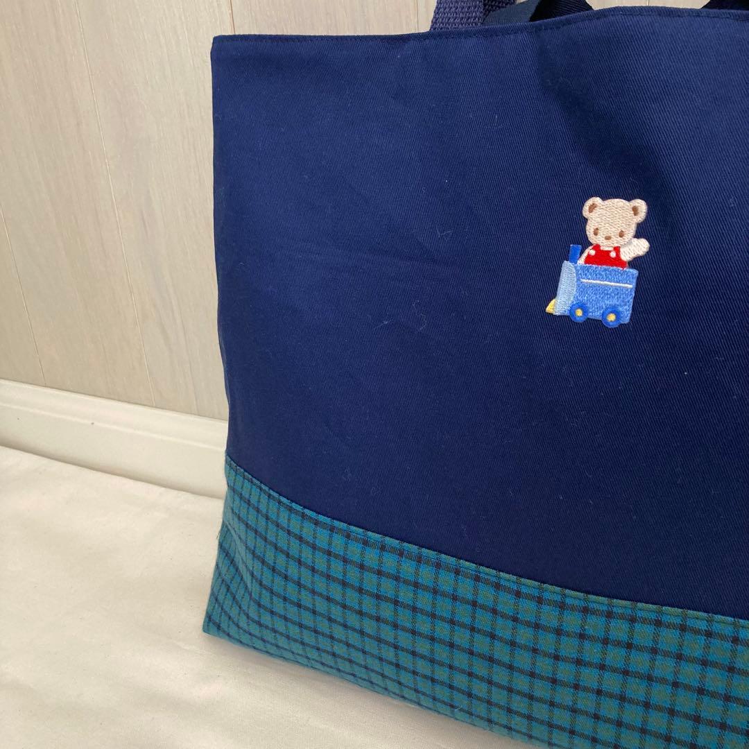 【Ri】《ファミリアワッペン使用》通園通学グッズ　5点セット　汽車