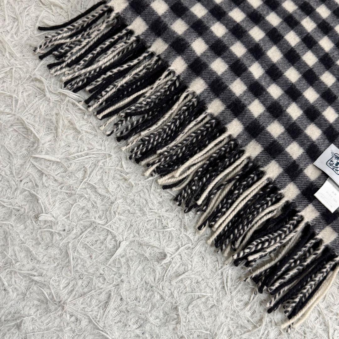 17484✨ジョンストンズ×ロンハーマン別注 チェック カシミヤ 大判ストール
