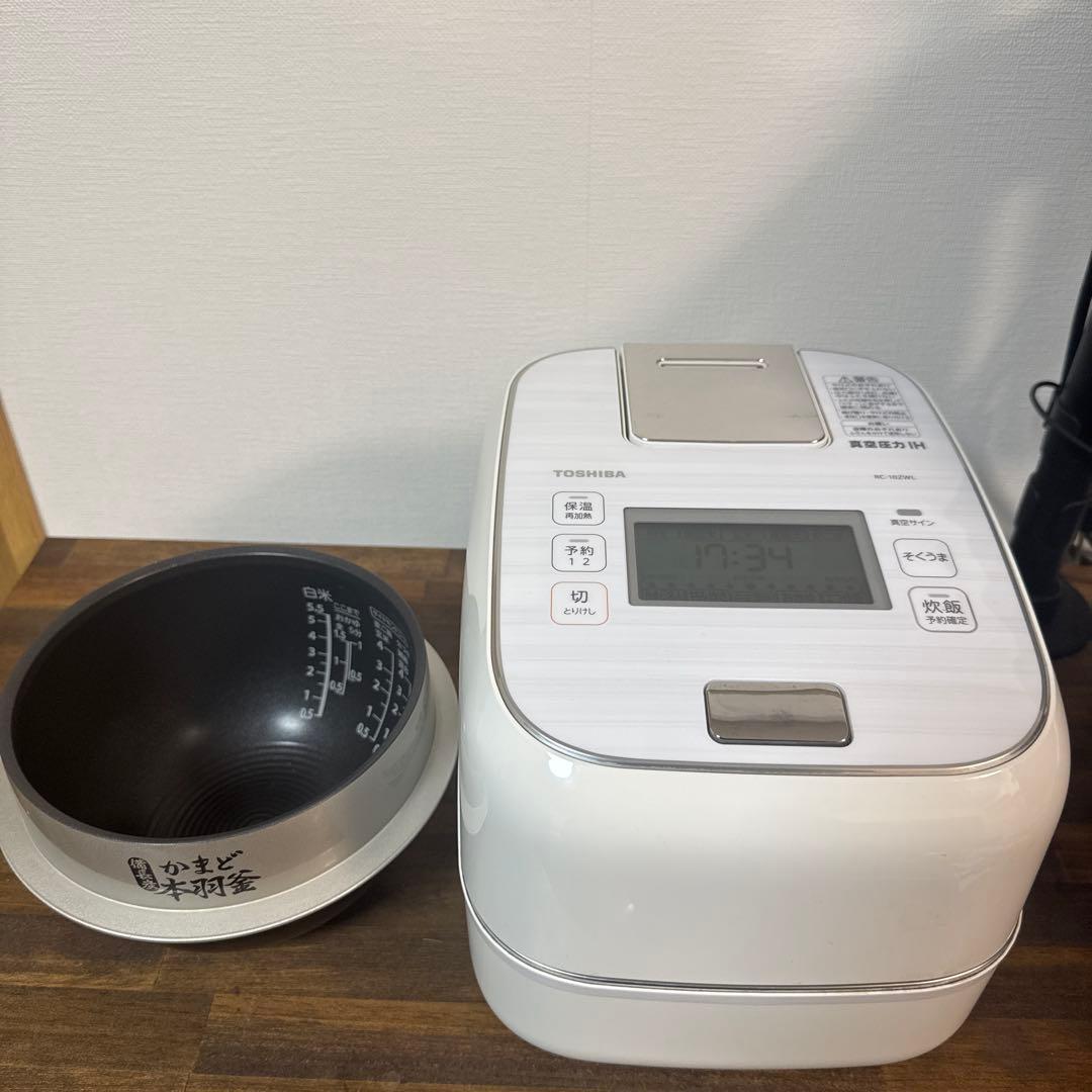 東芝　羽釜炊飯器　真空圧力IH 5.5合炊き　RC-10ZWL