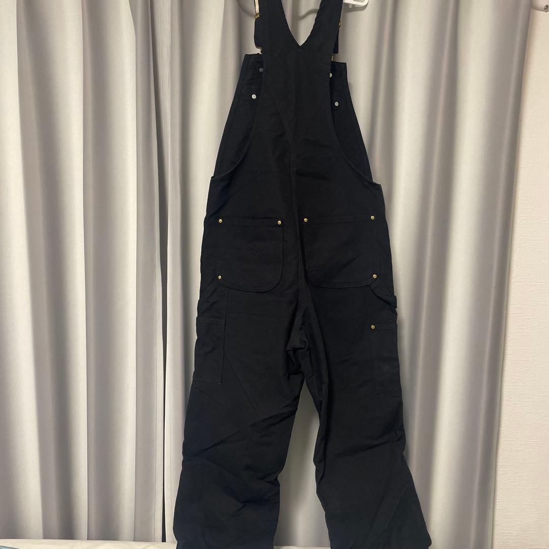 Carhartt ブラックオーバーオール　32×32