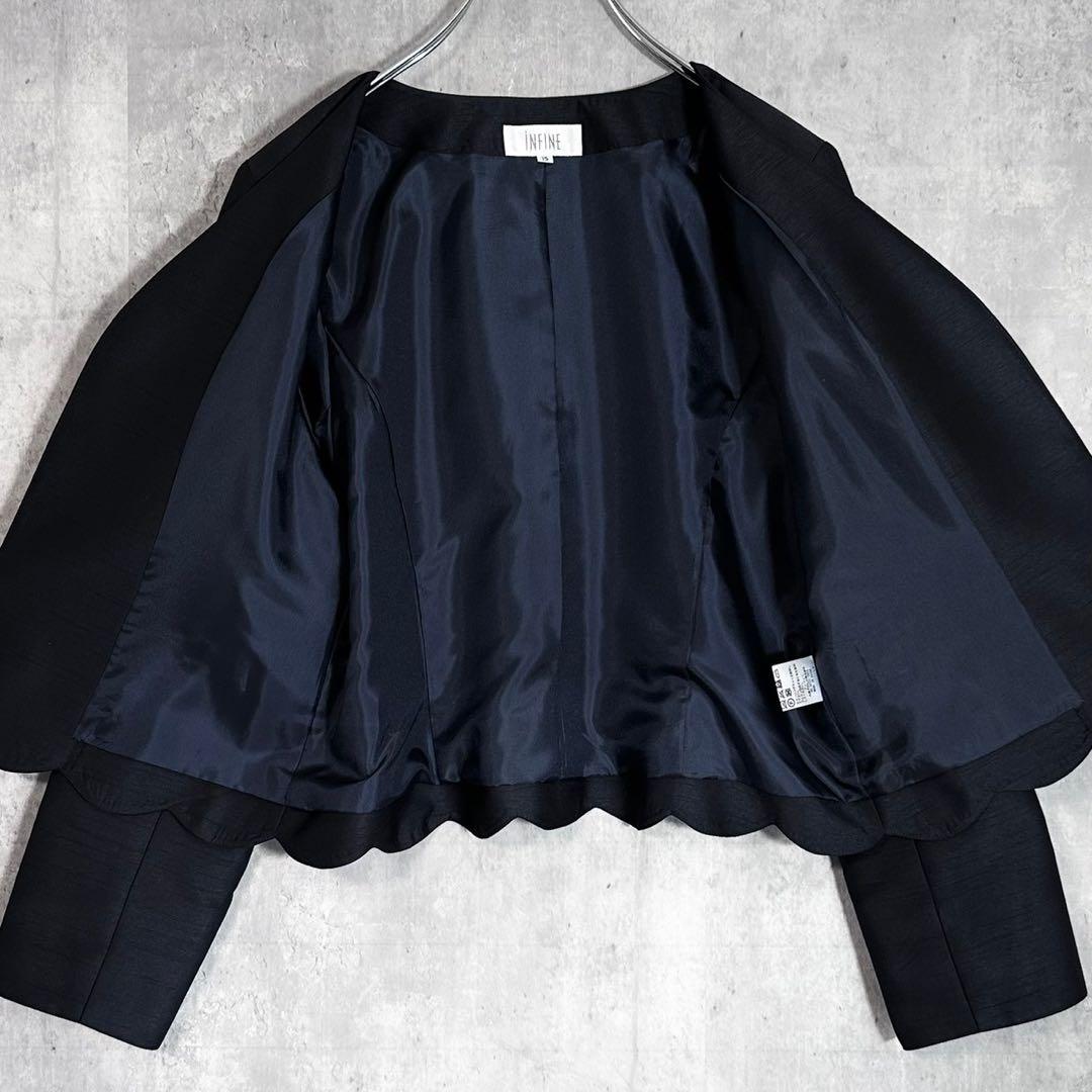 極美品⭐︎ INFINE 大きいサイズ 15号 ワンピースセットアップ　紺
