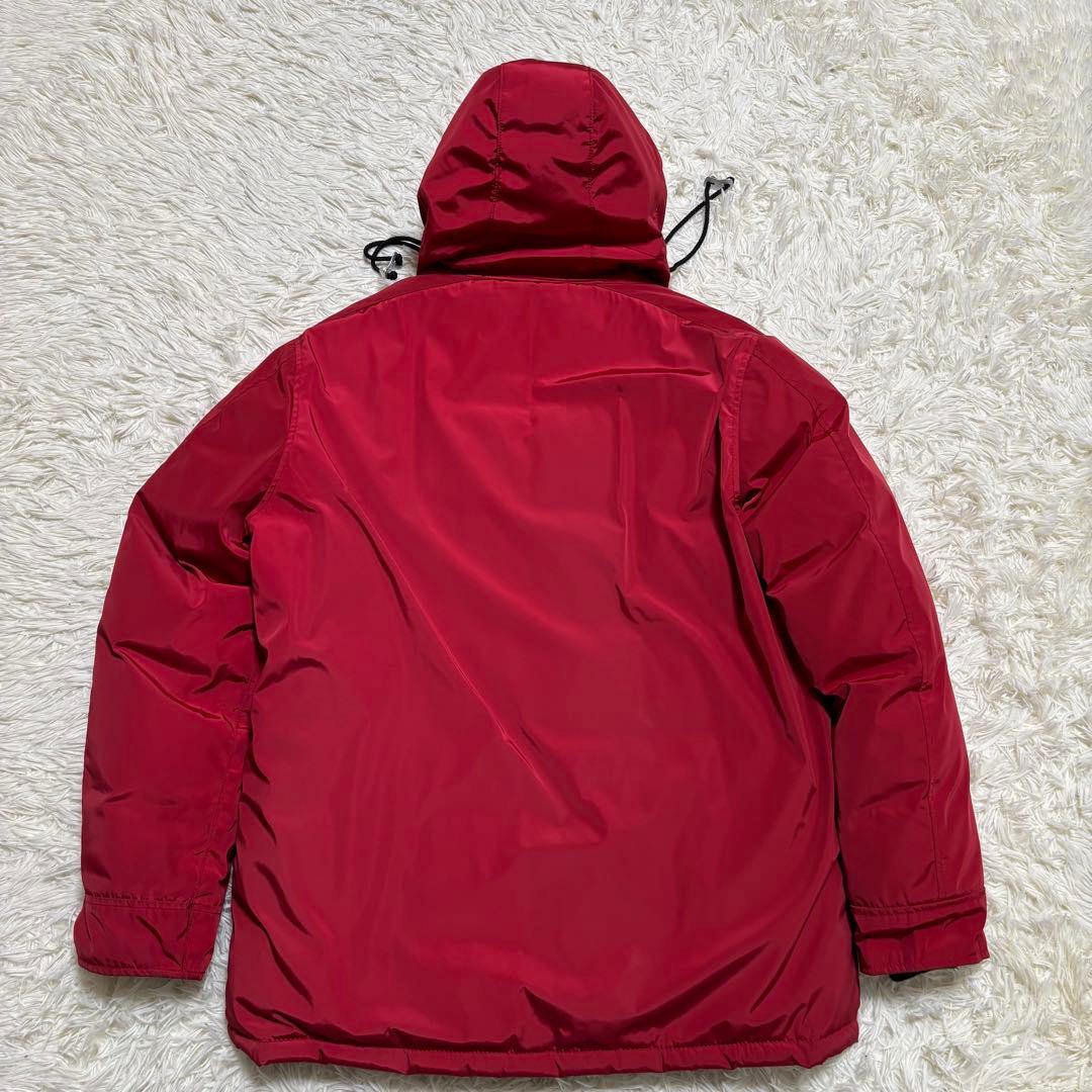 AVIREX XL 肉厚 ダウンジャケット レッド ロゴ付き メンズ