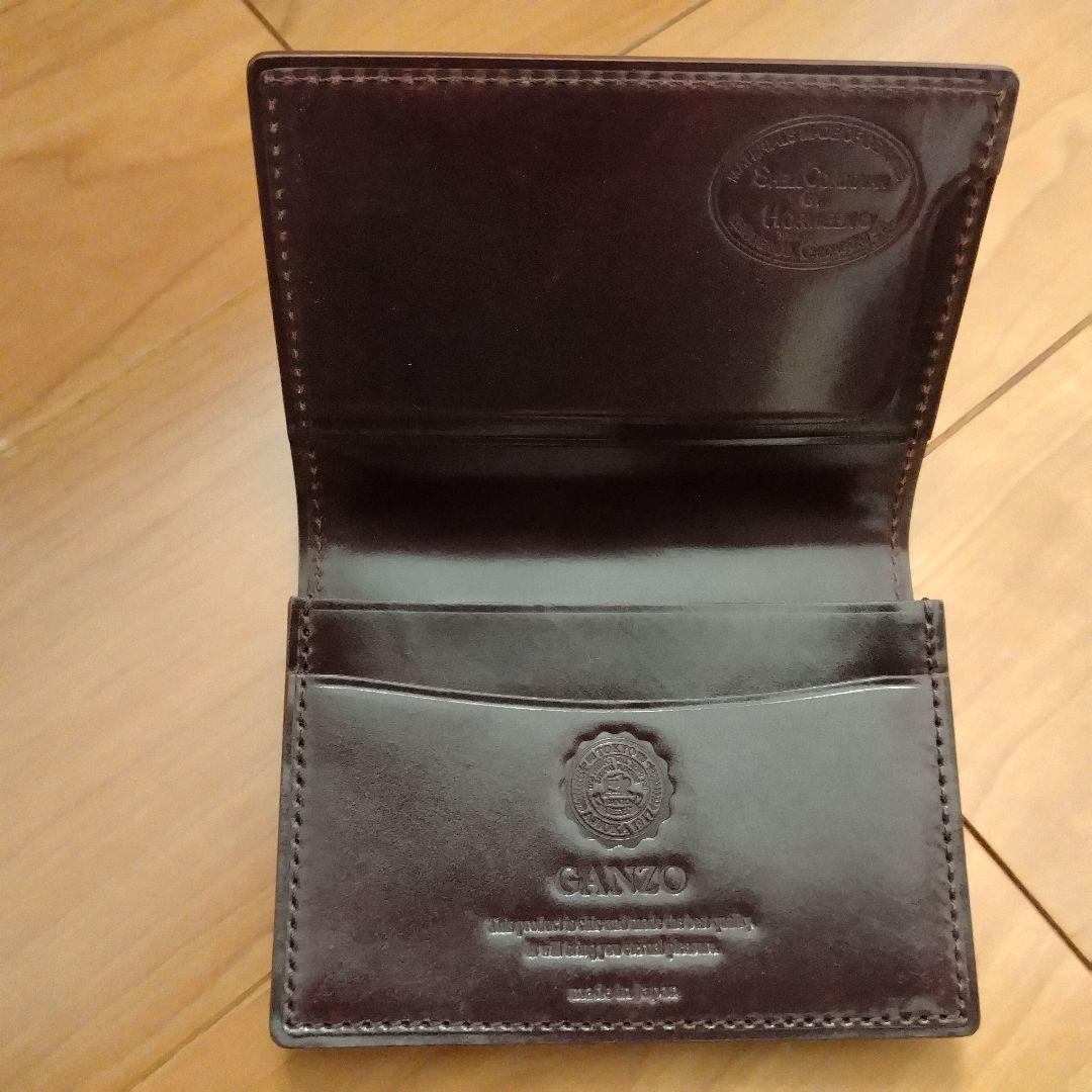 GANZO シェルコードバン　名刺入れ　バーガンディ