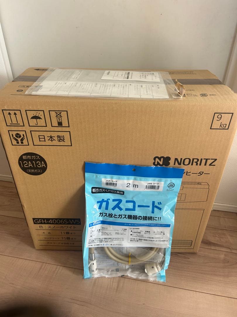 NORITZ ガスファンヒーター GFH-4006S-W5 2020年式　15畳