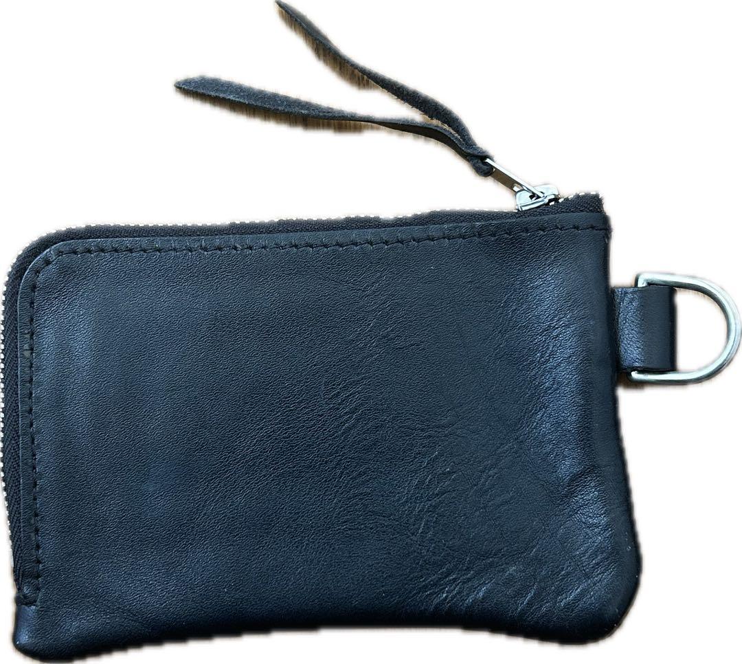 HTC レザー スタッズ ウォレット 財布 コーナージッパー