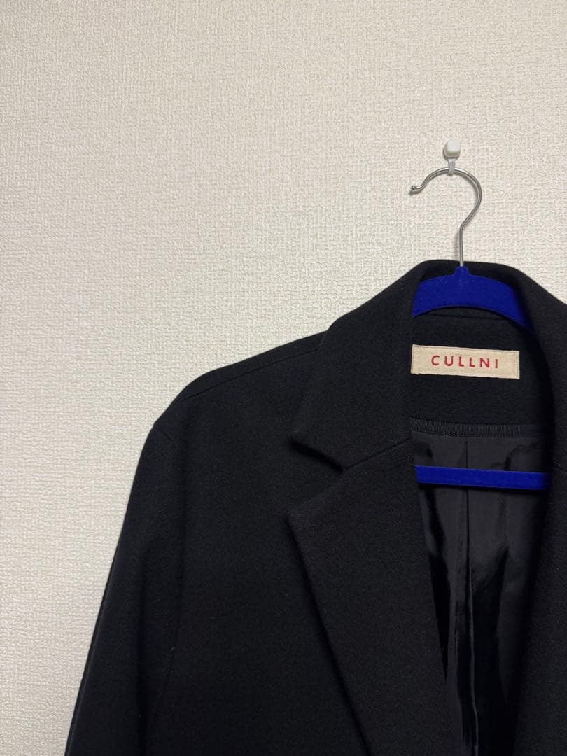 CULLNI 19AW チェスターコート　ライダース　ブラック　サイズ2 美品