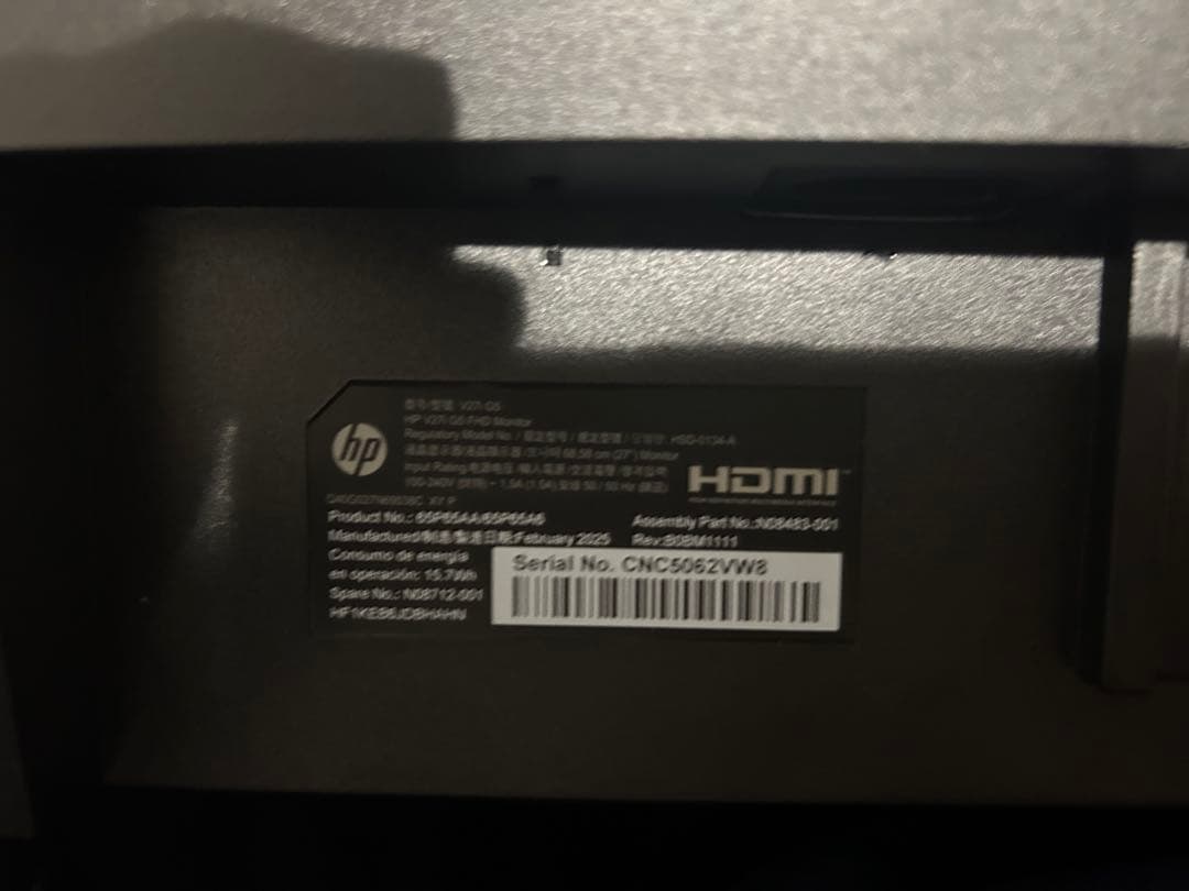 HP V27i G5 27インチ FHDディスプレイ