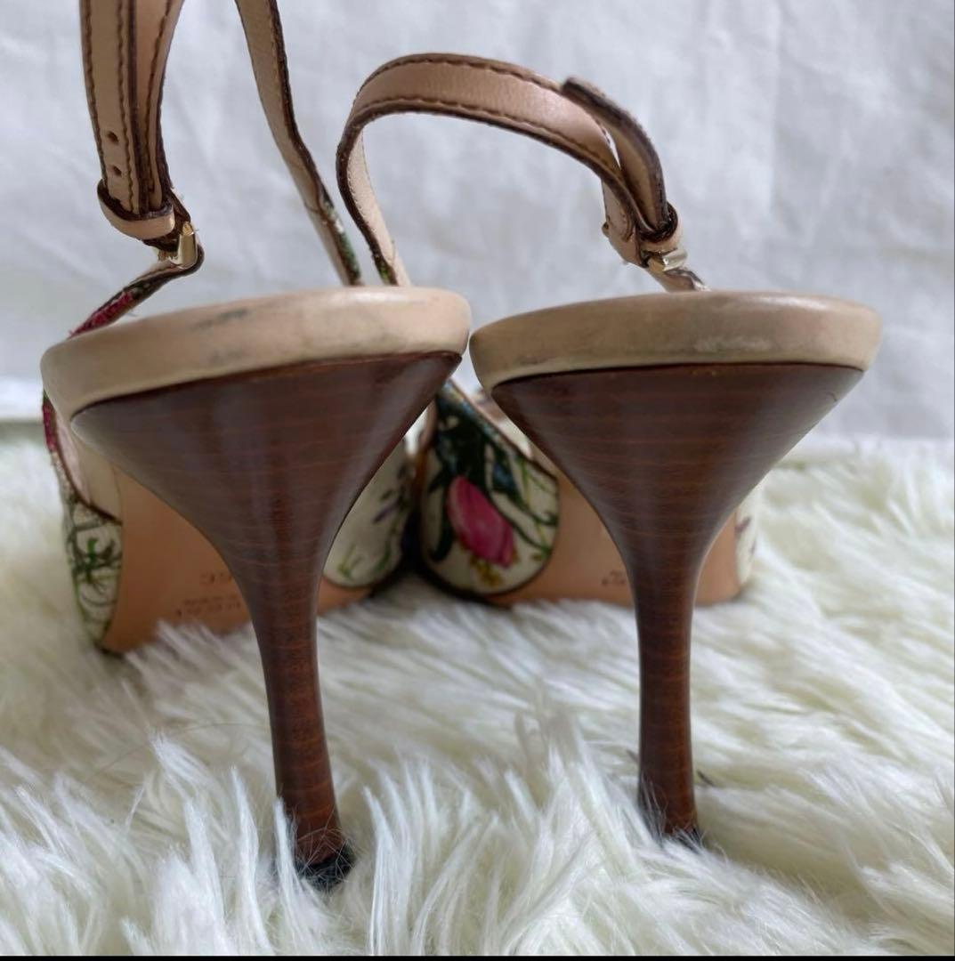 【美品】　グッチ　バンブー　ホースビット　サンダル　36 フローラ　ミュール