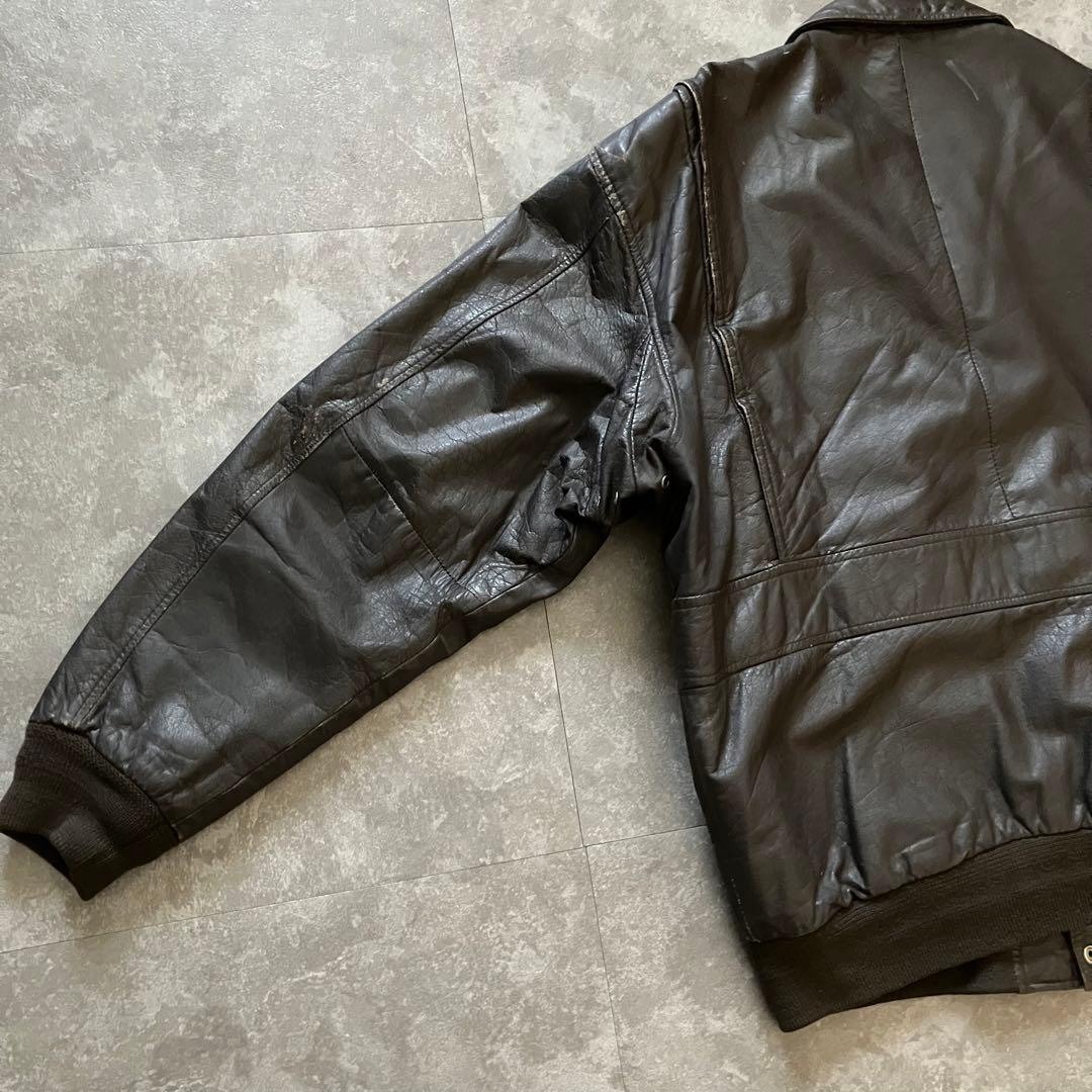 80s90s vintage A-2 flight leather JKT 牛革