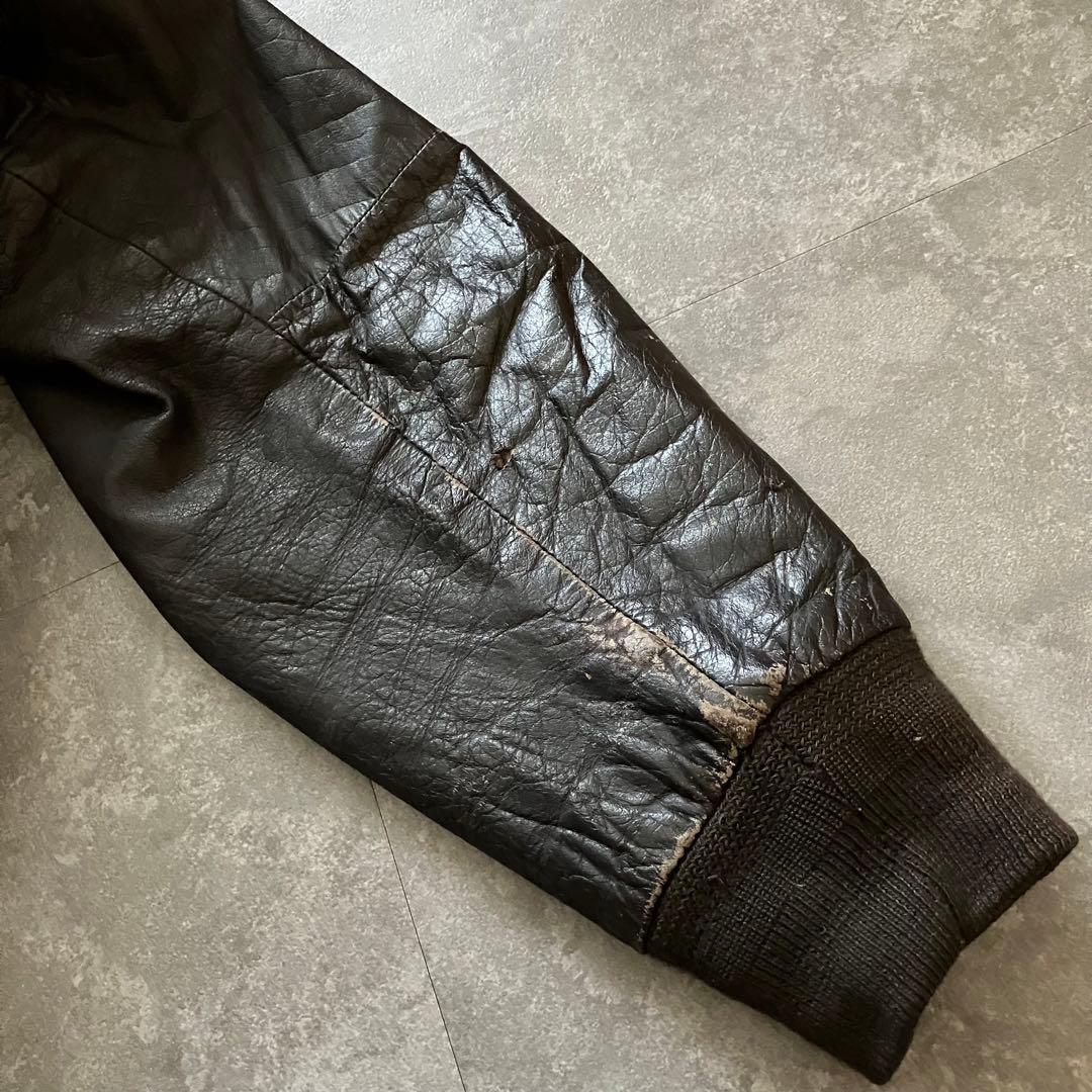 80s90s vintage A-2 flight leather JKT 牛革