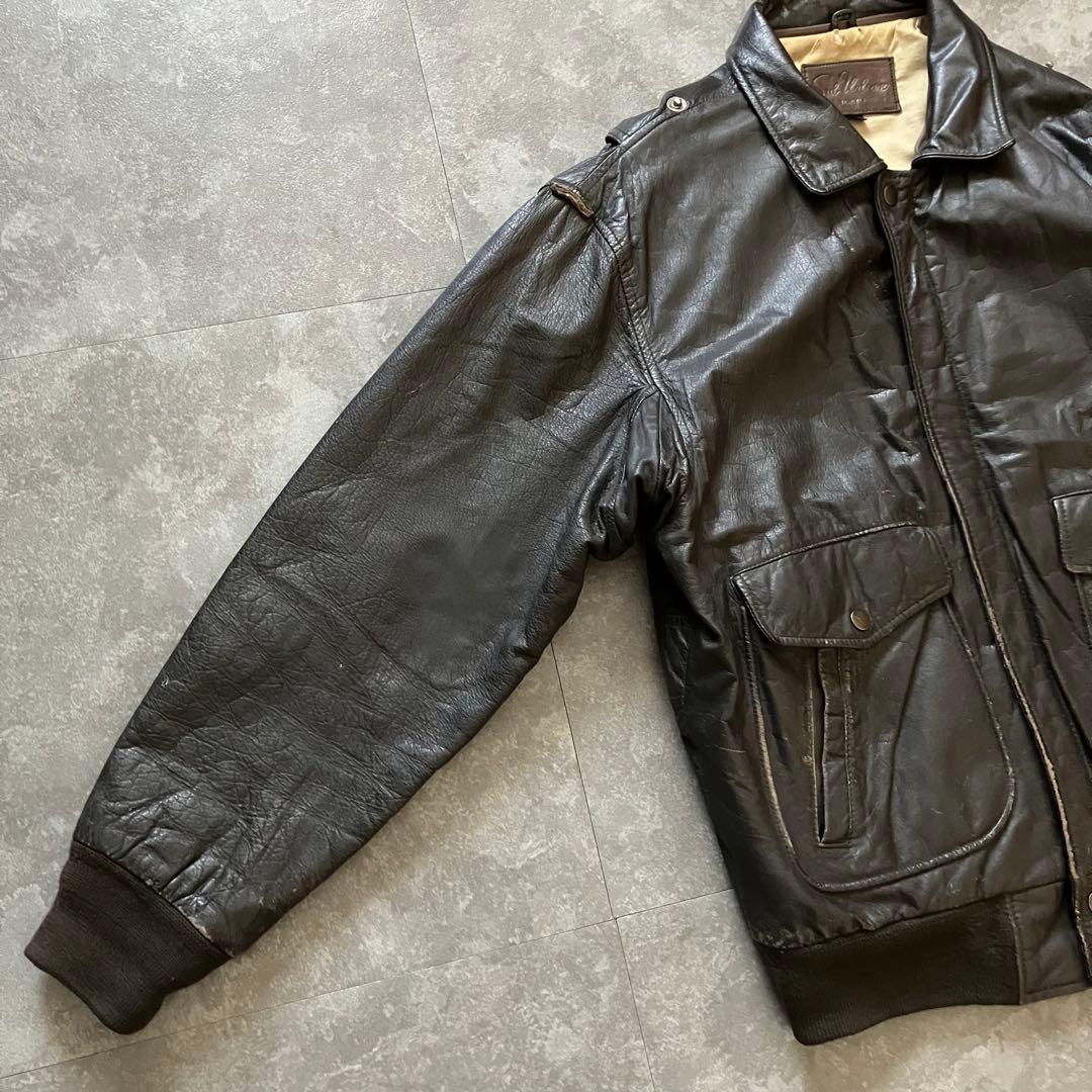80s90s vintage A-2 flight leather JKT 牛革