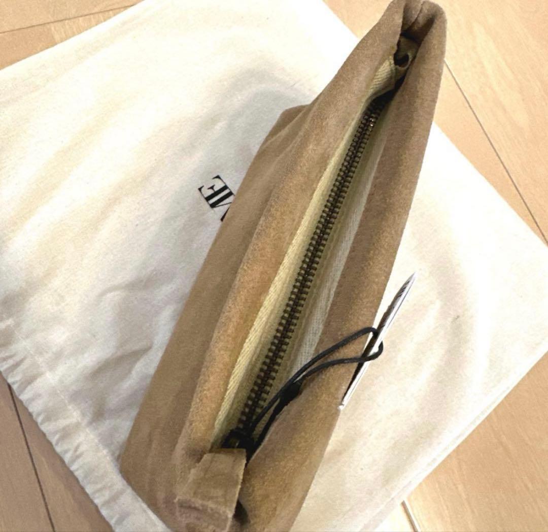 zara  完売 スエード コスメティックポーチ 化粧 スウェード 新品