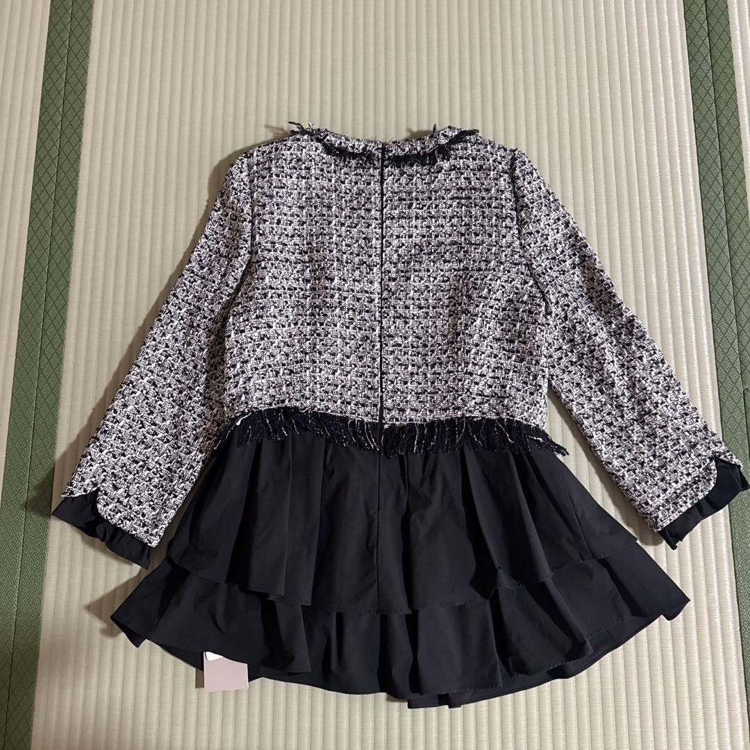 マックス【新品未使用】JUSGLITTY ツイードティアードプルオーバー