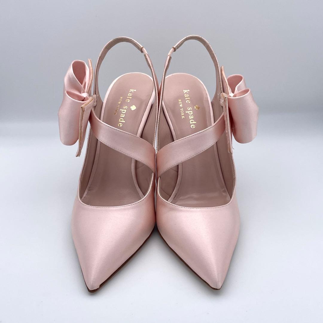 ケイトスペード♡kate spade【23.5】サテン/リボン✨パーティー✨姫系