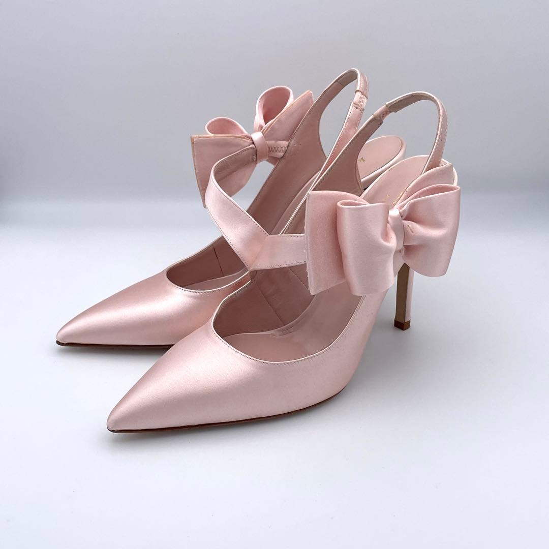 ケイトスペード♡kate spade【23.5】サテン/リボン✨パーティー✨姫系