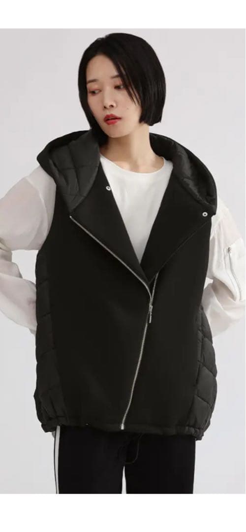 キルティング ベスト ブラック ヤマダヤ値下げ