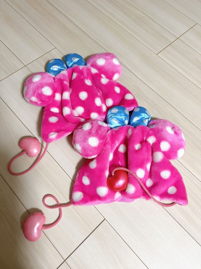 み*く様 ディズニー ミニパル ファンキャップ 水玉 ピンク