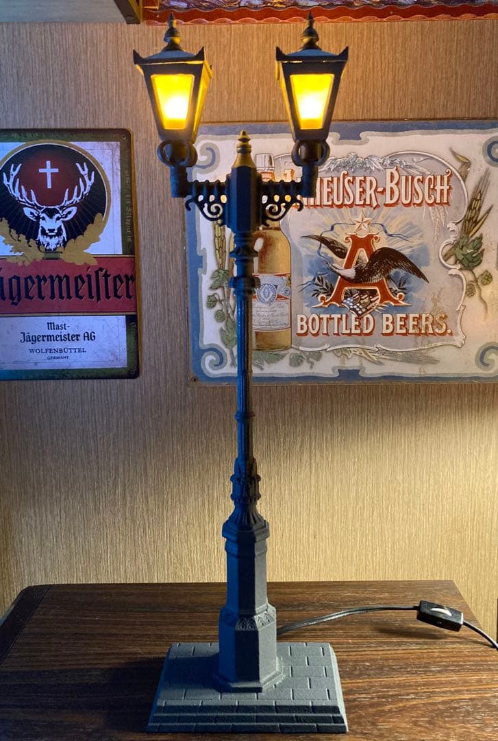 ガス灯 アンティーク ランプ 西洋 街灯 昭和レトロ 置物 オブジェ 外灯 模型