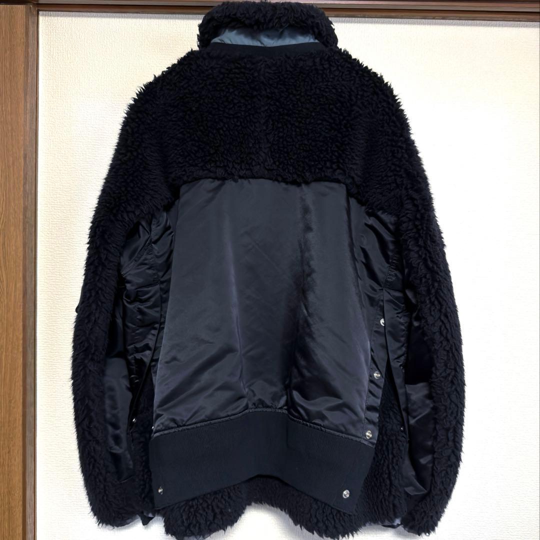 極美品sacai ボアフリース MA1 NylonTwillBlouson 2