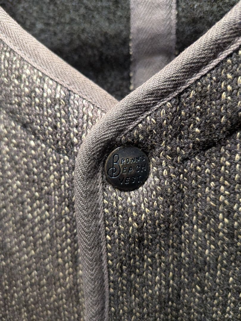 【ボタン難有り】フルカウント ブラウンズ ビーチクロス ベスト 40