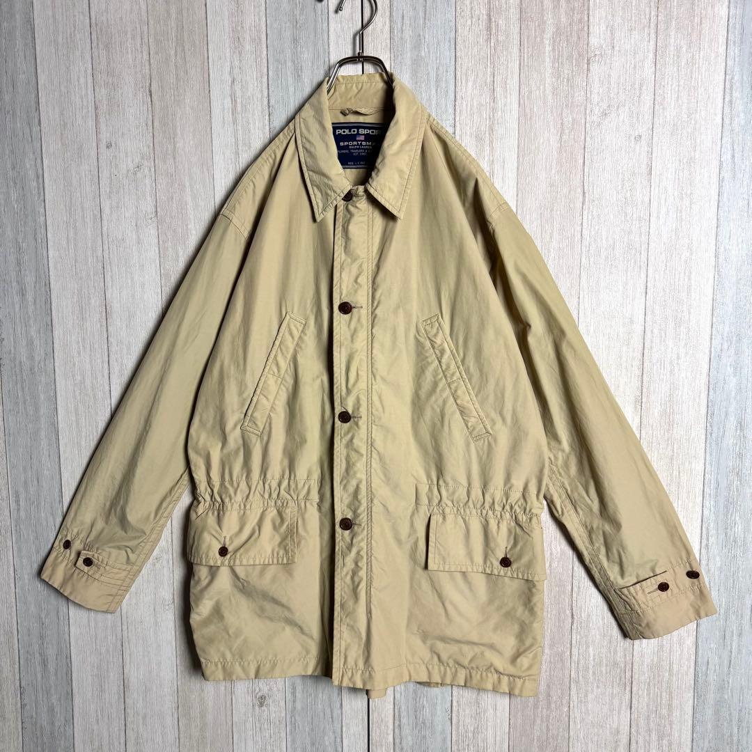 3163【希少・美品】90s ポロスポーツ ハンティングジャケット ベージュ
