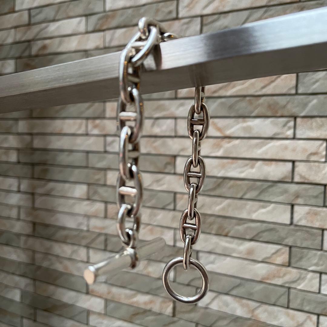 純銀シルバー925 アンカーチェーンブレスレット シェーヌダンクルデザイン MM