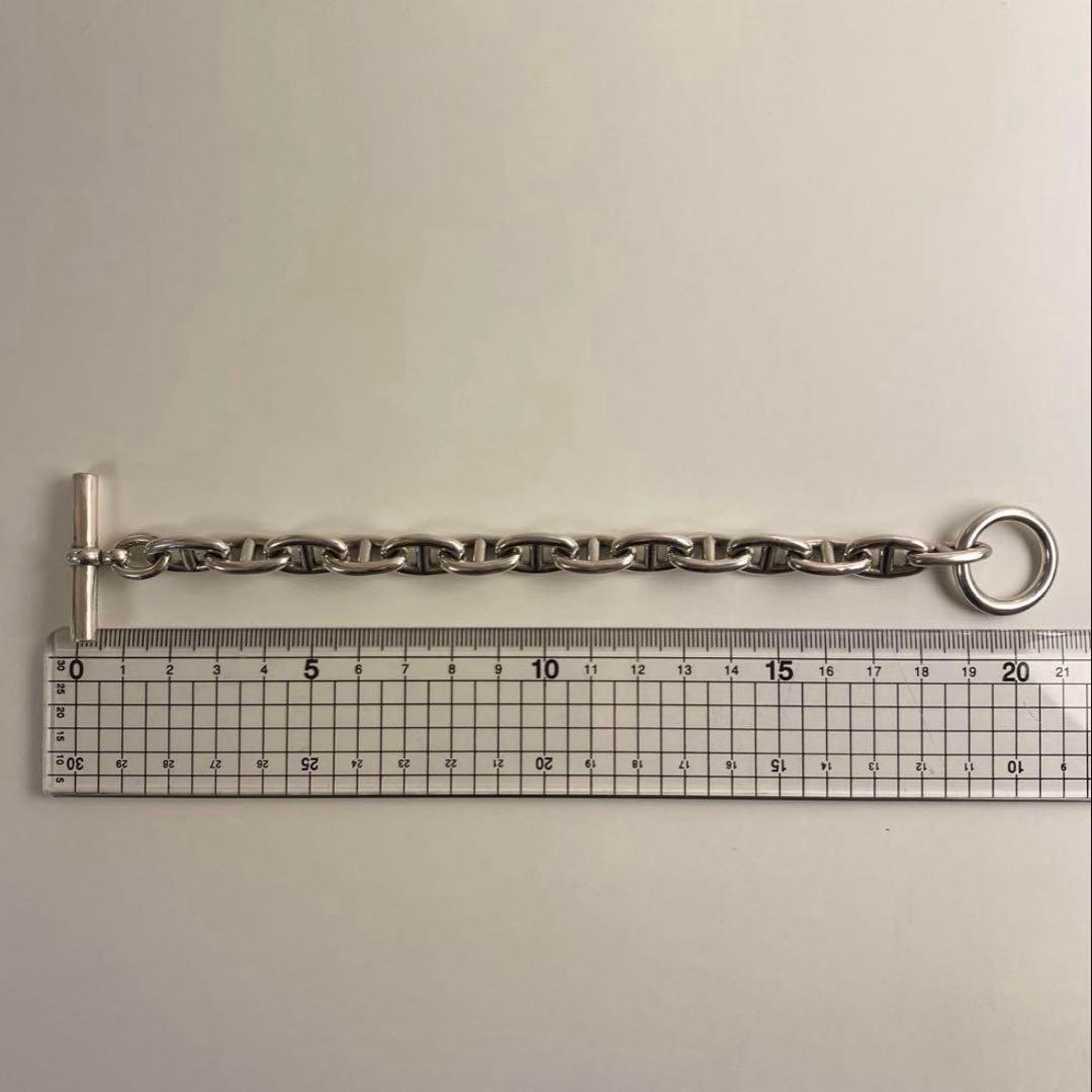 純銀シルバー925 アンカーチェーンブレスレット シェーヌダンクルデザイン MM