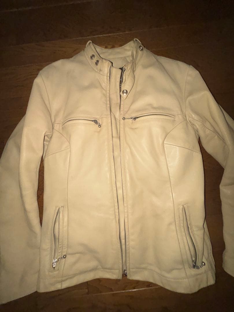 archive 平成ギャル　お兄系　00s レザージャケット　ホワイト